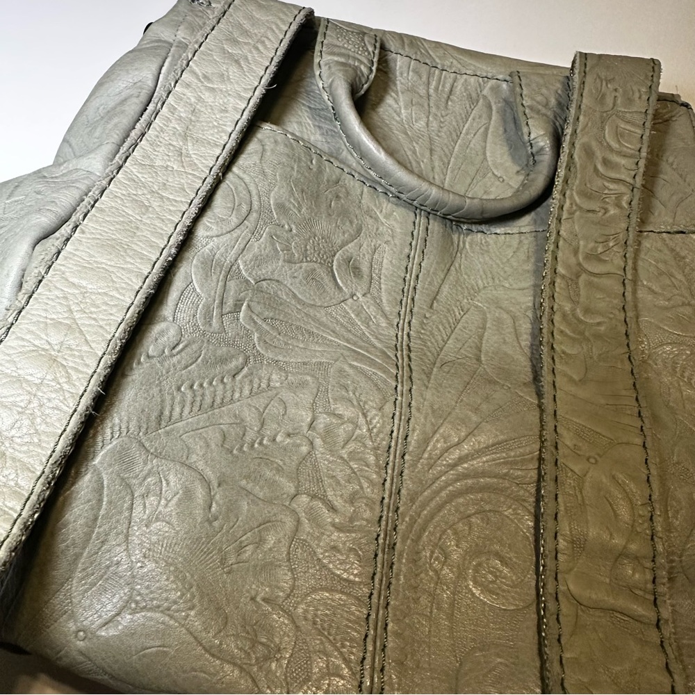 American Leather Liberty Green Embossed Backpack - Picture 6 of 7